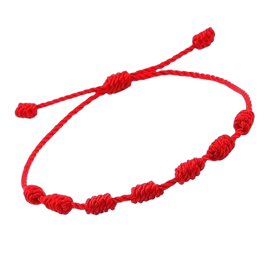 Pulseira dos 7 nós em vermelho