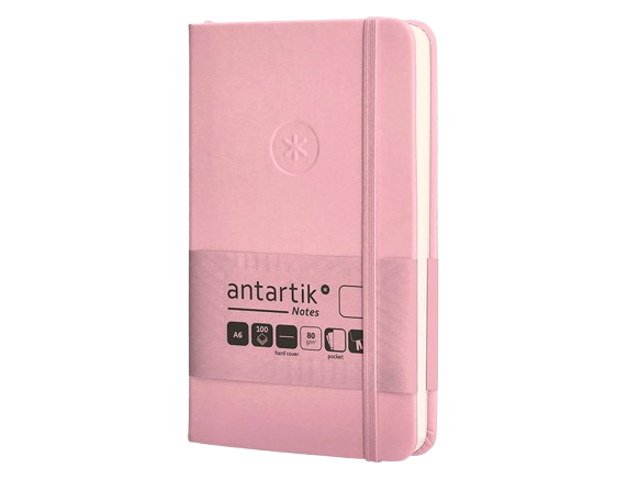 Diário de Desenvolvimento-Pessoal-A5-dots/pontos-com-elástico-80-folhas-capa-dura-rosa