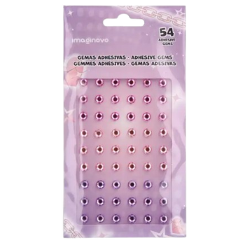 Pérolas autocolantes para decorar Diário de Desenvolvimento Pessoal em roxo e rosa