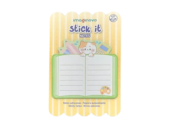 Bloco adesivo livro gatinhos 20 folhas 7x7cm para as tuas frases motivacionais