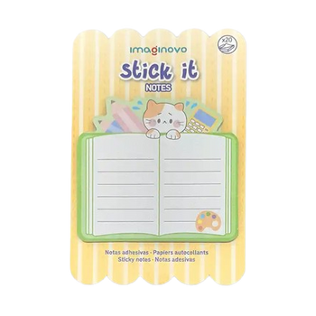 Bloco adesivo livro gatinhos 20 folhas 7x7cm para as tuas frases motivacionais