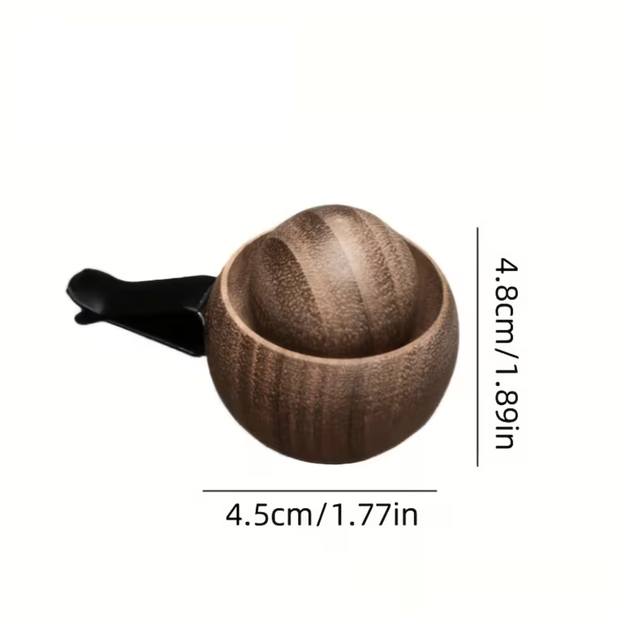 Difusor ambientador para automóvel em madeira de nogueira (sem aroma)