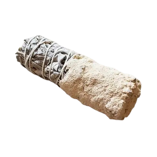 Tocha de Sálvia Branca e Copal média 10 a 12cm