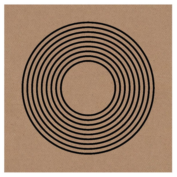 Gráfico de Radiestesia MDF cru 3,2mm 20x20 9 Círculos