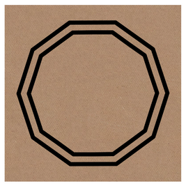 Gráfico de Radiestesia MDF cru 3,2mm 20x20 Decágono duplo