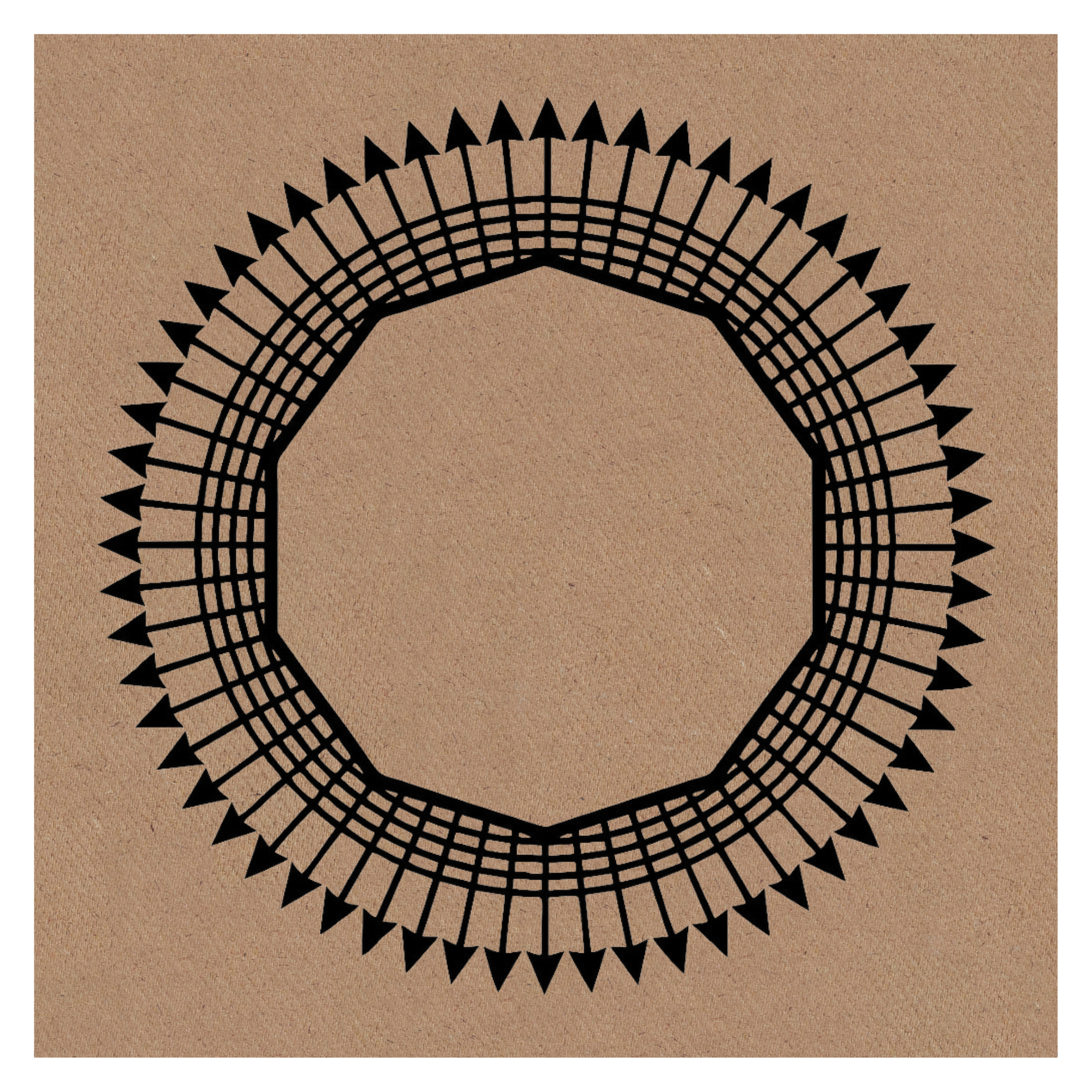 Gráfico de Radiestesia MDF cru 3,2mm 20x20 Desimpregnador