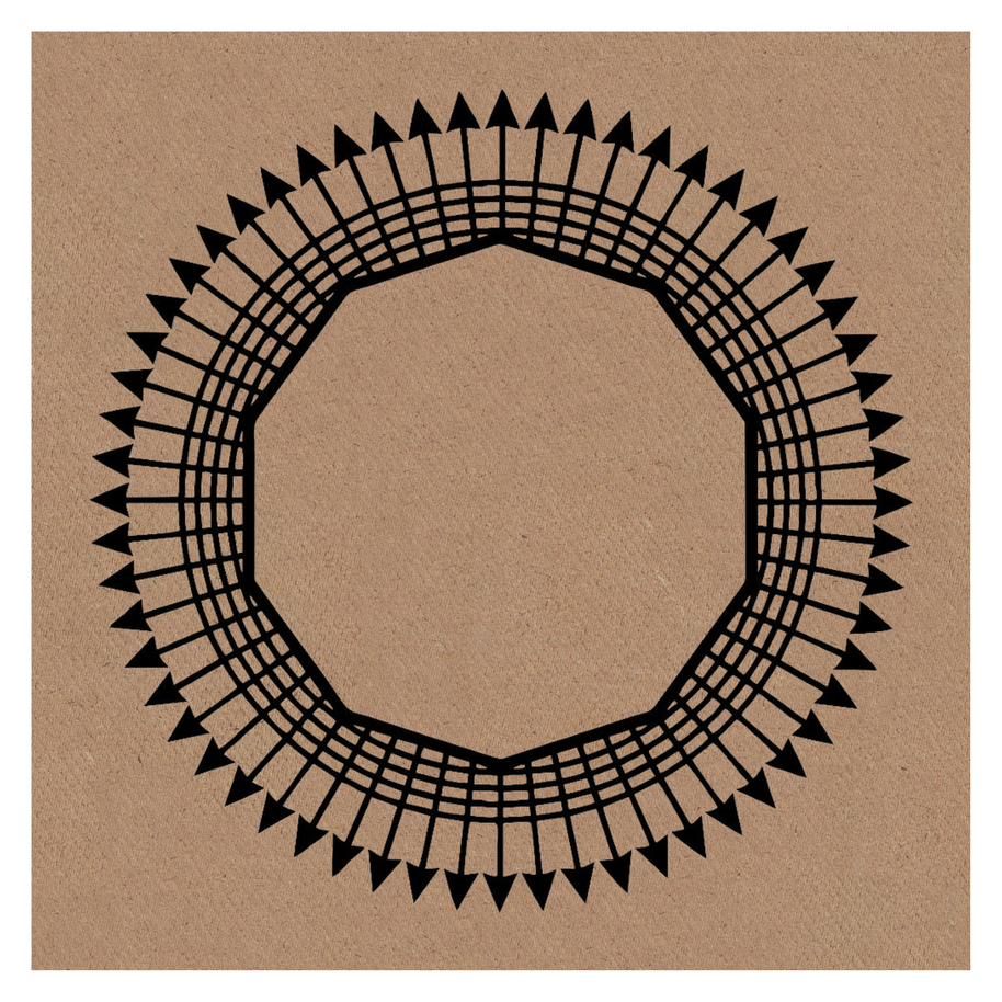 Gráfico de Radiestesia MDF cru 3,2mm 20x20 Desimpregnador