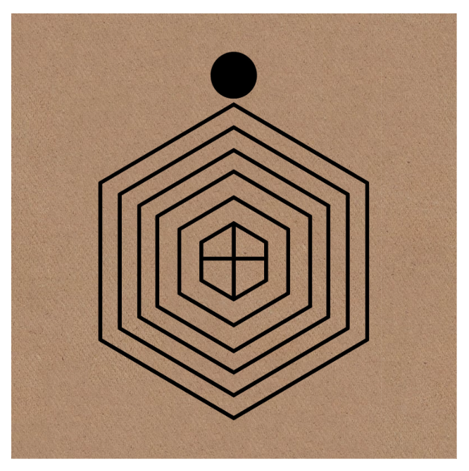 Gráfico de Radiestesia MDF cru 3,2mm 20x20 Escudo Protetor