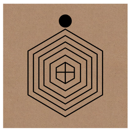 Gráfico de Radiestesia MDF cru 3,2mm 20x20 Escudo Protetor