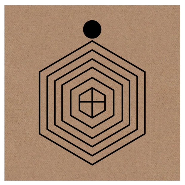 Gráfico de Radiestesia MDF cru 3,2mm 20x20 Escudo Protetor