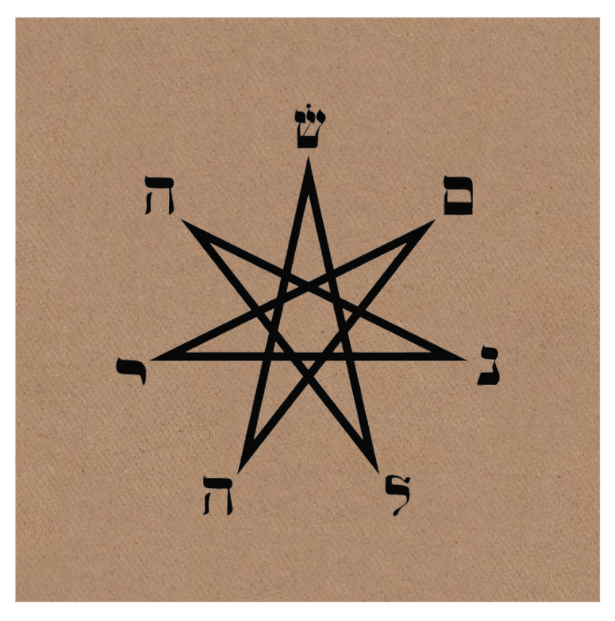 Gráfico de Radiestesia MDF cru 3,2mm 20x20 Estrela Sopro da Vida