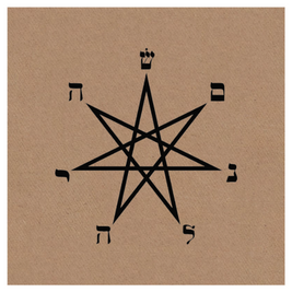 Gráfico de Radiestesia MDF cru 3,2mm 20x20 Estrela Sopro da Vida