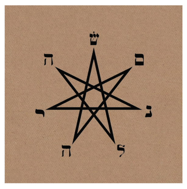 Gráfico de Radiestesia MDF cru 3,2mm 20x20 Estrela Sopro da Vida