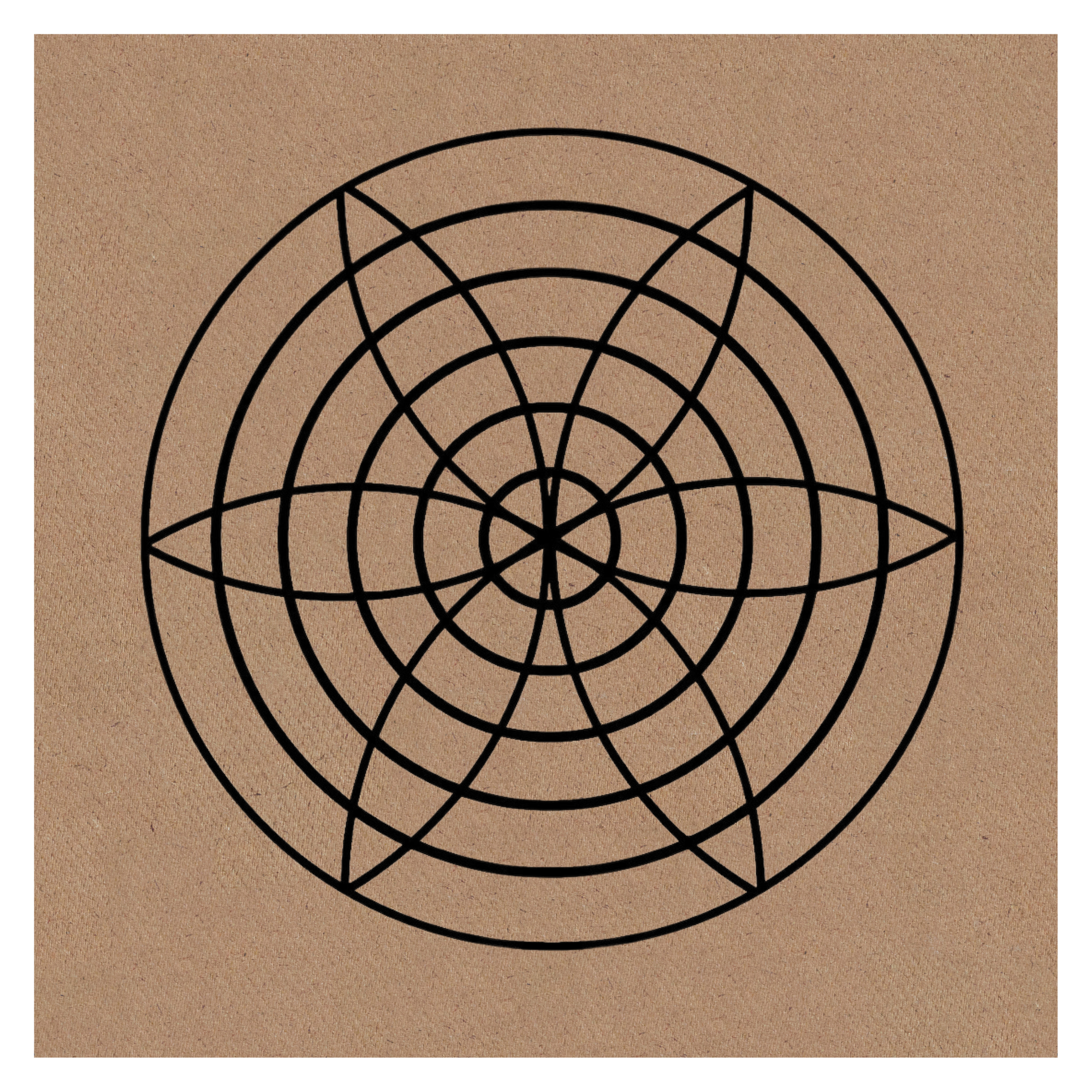Gráfico de Radiestesia MDF cru 3,2mm 20x20 Harmonia