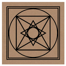 Gráfico de Radiestesia MDF cru 3,2mm 20x20 Pirâmide Plana