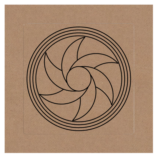 Gráfico de Radiestesia MDF cru 3,2mm 20x20 Triturador. 