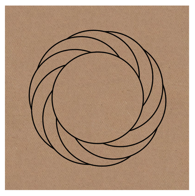 Gráfico de Radiestesia MDF cru 3,2mm 20x20 Turbilhão