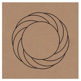 Gráfico de Radiestesia MDF cru 3,2mm 20x20 Turbilhão