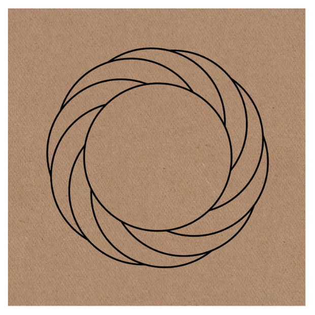 Gráfico de Radiestesia MDF cru 3,2mm 20x20 Turbilhão