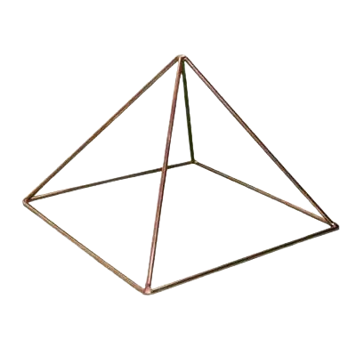 Pirâmide energética de cobre 12cm