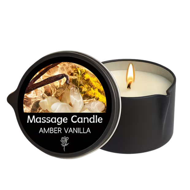 Vela de massagem com óleo essencial baunilha