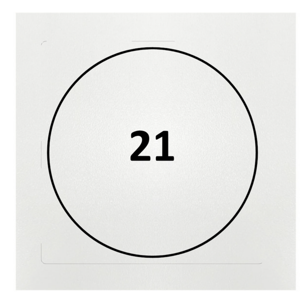 Gráfico de Radiestesia MDF branco 3,2mm 20x20 Código 21