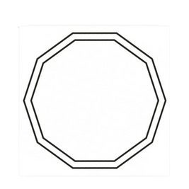 Gráfico de Radiestesia MDF branco 3,2mm 20x20 Decágono duplo