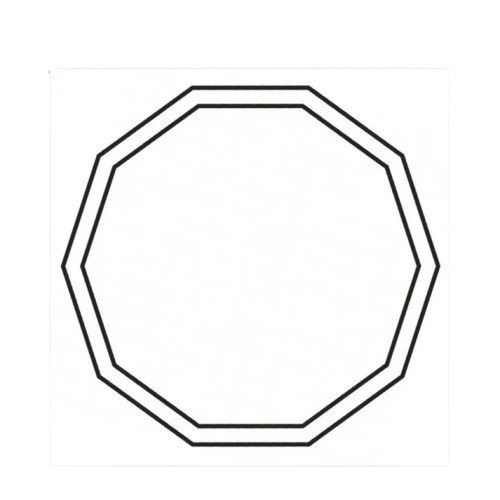 Gráfico de Radiestesia MDF branco 3,2mm 20x20 Decágono duplo
