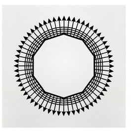 Gráfico de Radiestesia MDF branco 3,2mm 20x20 Desimpregnador