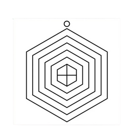 Gráfico de Radiestesia MDF branco 3,2mm 20x20 Escudo Protetor