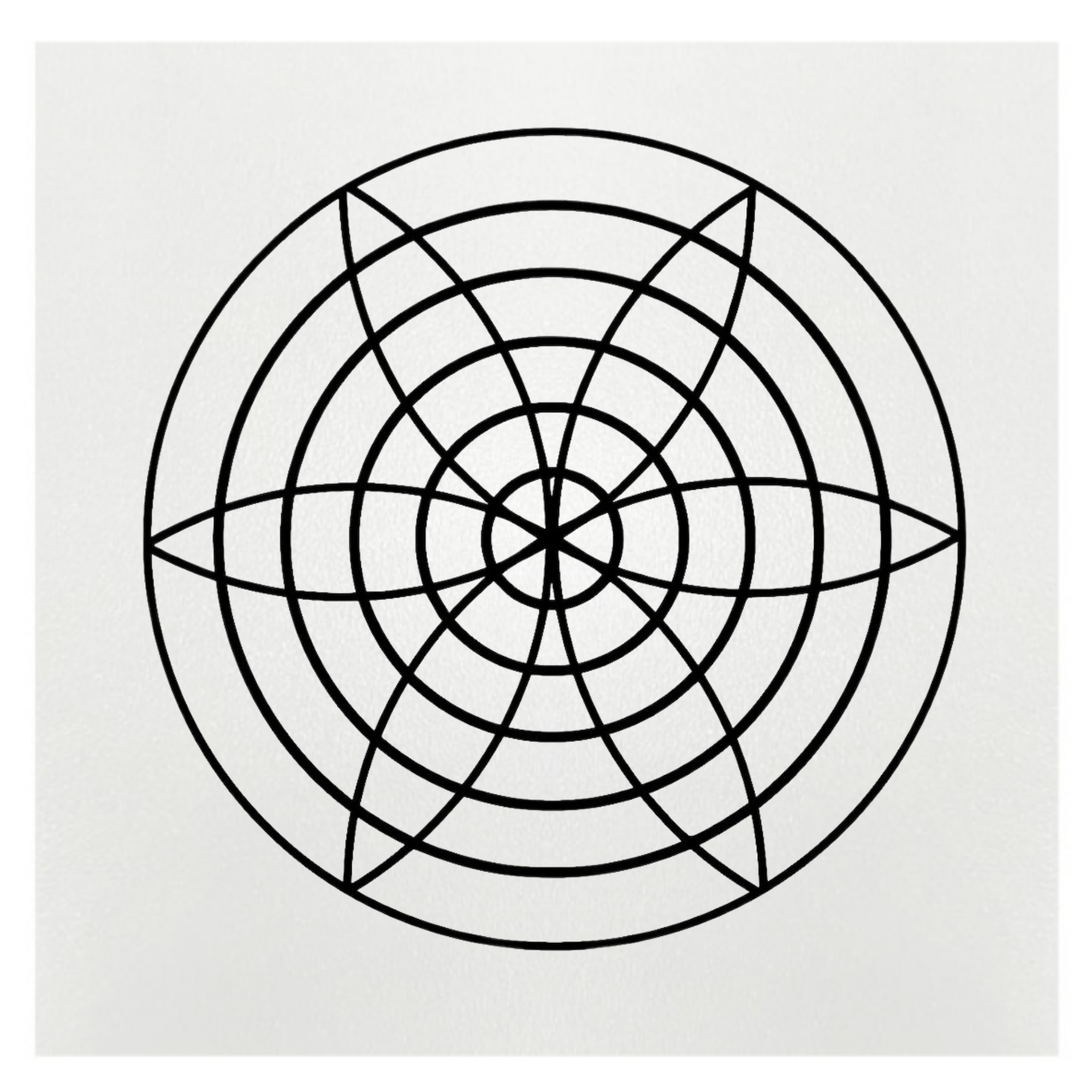 Gráfico de Radiestesia MDF branco 3,2mm 20x20 Harmonia