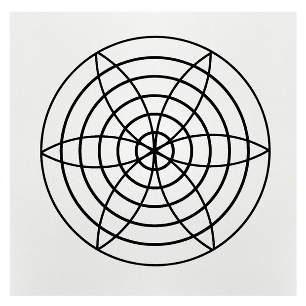 Gráfico de Radiestesia MDF branco 3,2mm 20x20 Harmonia