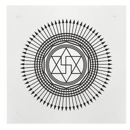 Gráfico de Radiestesia MDF branco 3,2mm 20x20 Queima de Karma