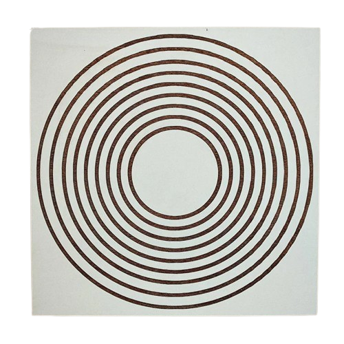 Gráfico de Radiestesia MDF branco 3,2mm 20x20 9 Círculos