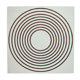 Gráfico de Radiestesia MDF branco 3,2mm 20x20 9 Círculos