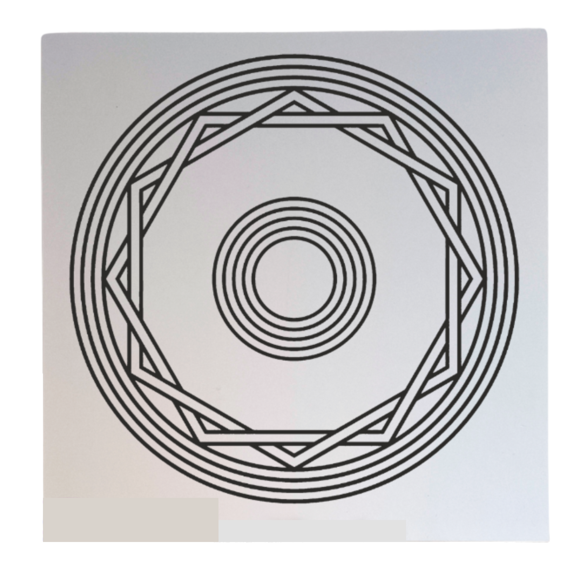 Gráfico de Radiestesia MDF branco 3,2mm 20x20 Amplificador