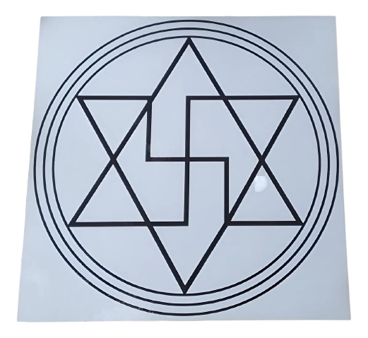 Gráfico de Radiestesia MDF branco 3,2mm 20x20 Anti Magia
