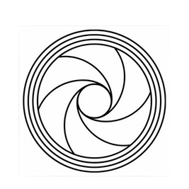 Gráfico de Radiestesia MDF branco 3,2mm 20x20 Diafragma Horário