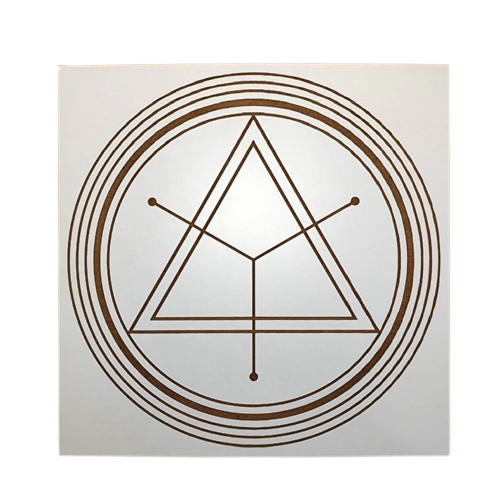 Gráfico de Radiestesia MDF branco 3,2mm 20x20 Dinamizador de Fígado