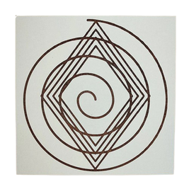 Gráfico de Radiestesia MDF branco 3,2mm 20x20 Espiral Cósmica