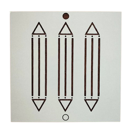 Gráfico de Radiestesia MDF branco 3,2mm 20x20 Luxor