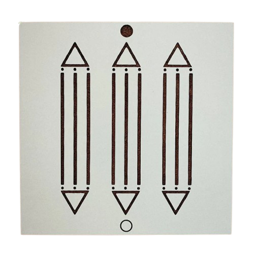 Gráfico de Radiestesia MDF branco 3,2mm 20x20 Luxor