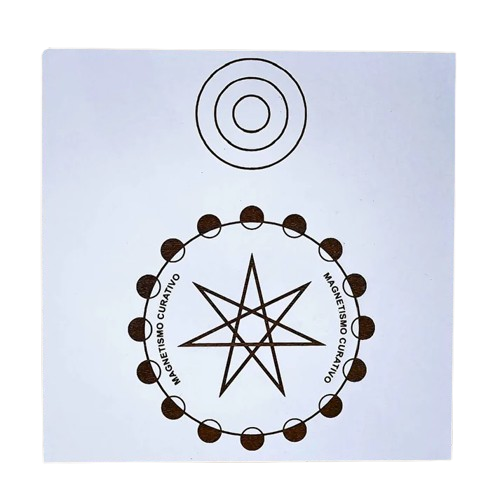 Gráfico de Radiestesia MDF branco 3,2mm 20x20 Magnetismo Vital e Curativo