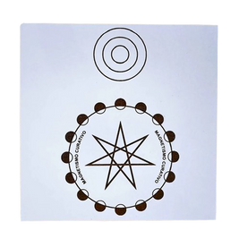 Gráfico de Radiestesia MDF branco 3,2mm 20x20 Magnetismo Vital e Curativo