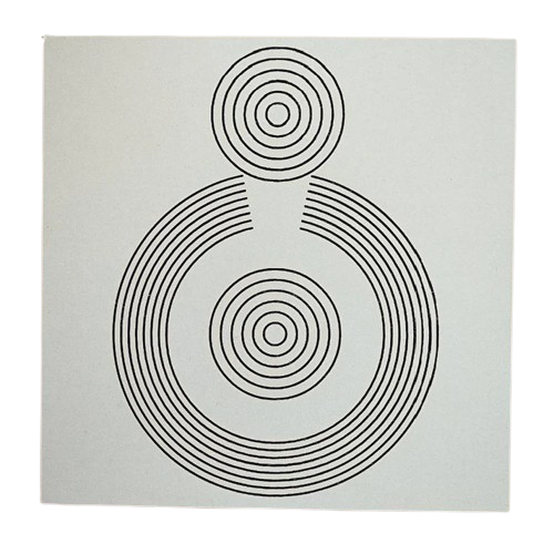 Gráfico de Radiestesia MDF branco 3,2mm 20x20 SOS Saúde