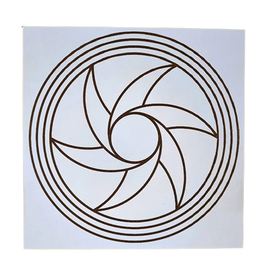 Gráfico de Radiestesia MDF branco 3,2mm 20x20 Triturador.  Imagem meramente ilustrativa