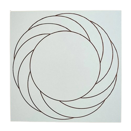 Gráfico de Radiestesia MDF branco 3,2mm 20x20 Turbilhão