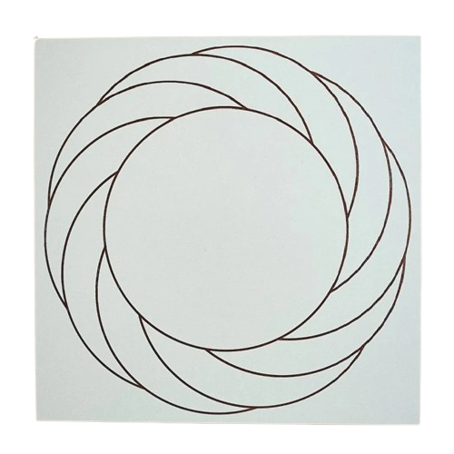 Gráfico de Radiestesia MDF branco 3,2mm 20x20 Turbilhão
