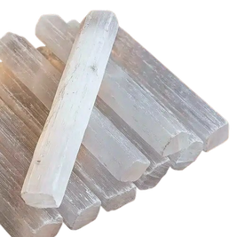 Pedra natural em bruto Bastão de Selenite 10 a 15cm