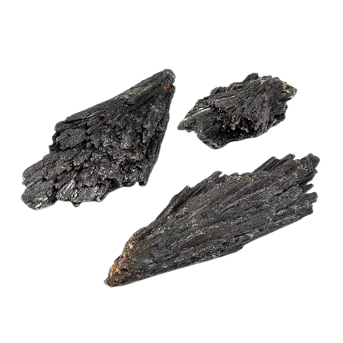 Pedra natural em bruto Cianita Negra ou Vassoura de Bruxa 30 a 40mm